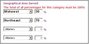 Include Percentages SQL/Oracle database users can use values from Percentage Code enabled tables in application forms.