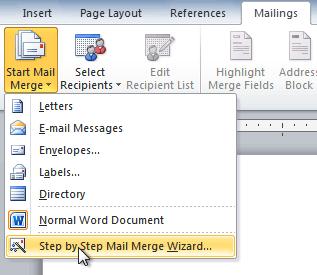 Mail Merge When you are performing a Mail Merge, you will need a Word document (you can start with an existing one or create a new one), and a recipient list, which is typically an Excel workbook.