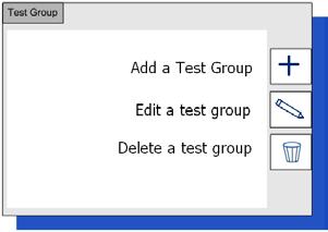 Test groups Overview of test groups Test groups are used to simplify the testing of an asset. A test group is a collection of tests that when run, perform all the tests allocated to that test group.