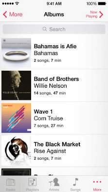 Browse and play Browse your music by playlist, artist, or other category. For other browse options, tap More. Tap any song to play it.