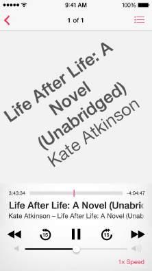 Audiobooks Audiobook controls and info appear on the Now Playing screen when you begin playback.