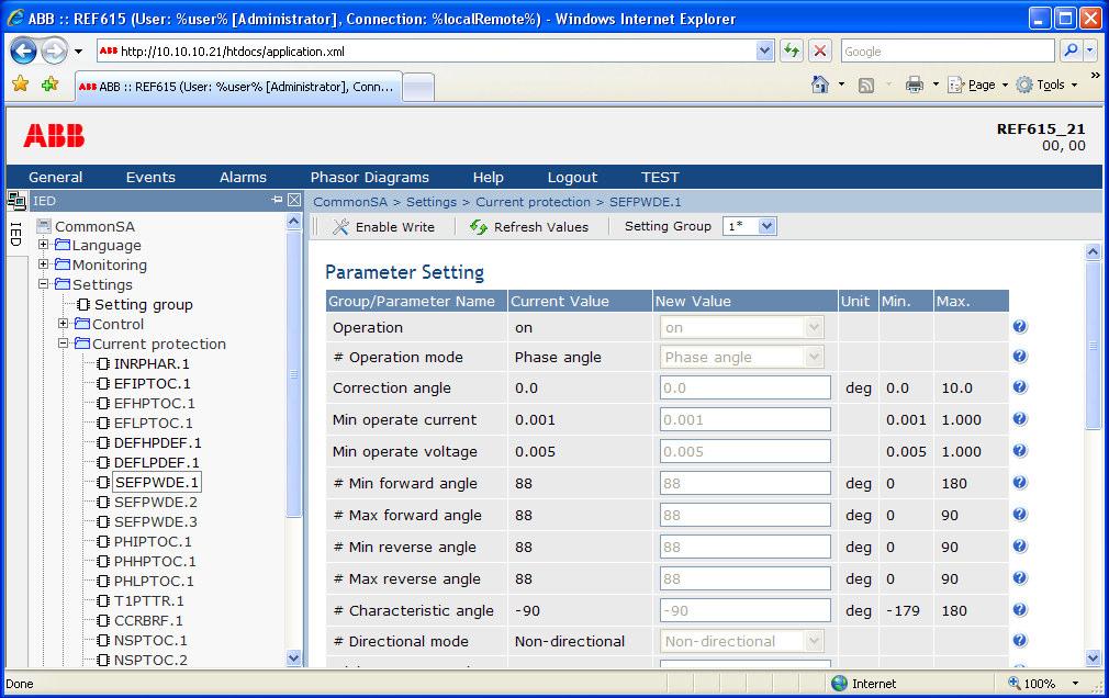 REF615 Tools Configuration, setting and SA system tools PCM600