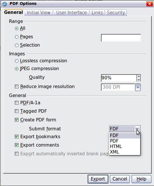 Figure 4: General page of PDF Options dialog box General section PDF/A-1: PDF/A is an ISO standard established in 2005 for longterm preservation of documents, by embedding all the pieces necessary