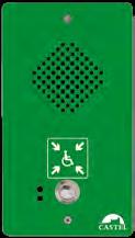 0300 l call button l Stainless steel green front panel l Specific pictogram l IP54 rating l 5V to 30V power supply (through A24V-3A-S power supply) l H 76,5 mm x W 97,5 mm x D 2