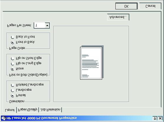 If you are using a PS driver for Windows NT or Windows 2000, click the Layout tab and