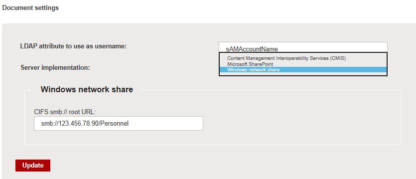 3.2 Document Document parameters allow the domain administrator to set CMS (content management system) server parameters that will be used by the connector to establish a session.