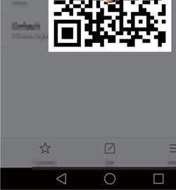 screen, touch the QR code at