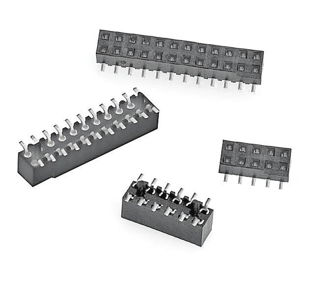 M Boardmount Socket High Temperature Insulator Reflow Solder ompatible Low height helps minimize PB stack height End Stackable Thru-hole versions are side stackable SMT parts are available in tape