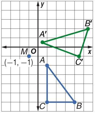 Triangle ABC has vertices A(1, 2), B(4, 6), and C(1, 6).