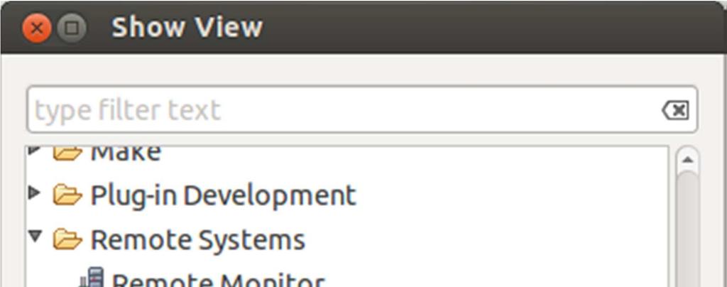 At the bottom of Eclipse you should see a Remote Systems tab which should look like this: