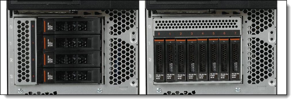 Simple-swap drive bays of the compact tower models (accessible with the front bezel removed) The following table lists the supported 3.5-inch hard disk drive options. Table 6. Simple-swap 3.