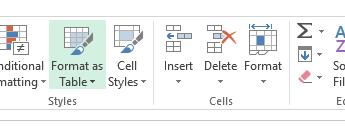 Bold To change type to bold simply highlight one or more cells and select the B located in the Font Section under the Home tab.