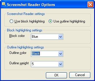 Read&Write 8.1 Gold Reading text You see the Screenshot Reader Options window displayed (Figure 3-8). Figure 3-8 Screenshot Reader Options window 5. Select the Use block highlighting radio button. 6.