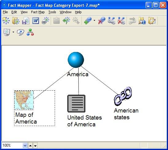 Using the Fact Mapper Read&Write 8.1 Gold Zoom drop down list Figure 12-1 Fact Mapper window 3. If you have difficulty in seeing the fact map, click on the View menu and select the Zoom In option.