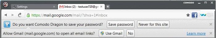 Manage automatic password settings In the "Passwords and forms" section: Check "Offer to save passwords I enter on the web" if you want Dragon to prompt you to save your password every time you sign