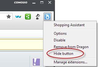 Right clicking on an extension button also allows you to manage extension specific settings such as (extension) Allow in incognito