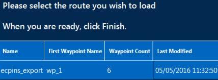 2. Click Route in the geographic display toolbar and click Load from the drop-down list of options.