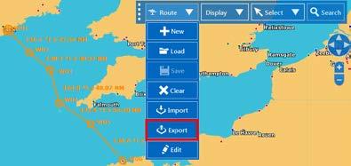 With a route loaded in the application, click Route on the geographic display toolbar and click Export from the drop-down list of options. 17. Click Finish to exit the Export Wizard.