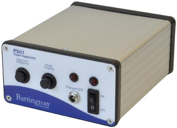 PSU1 Power Supply Unit The PSU1 can be used with most Bartington Instruments magnetic field sensors, both as a self-contained, portable power supply for the sensor and to provide simple access to