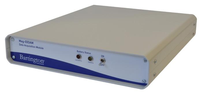 Mag-03DAM Data Acquisition Module This portable, high resolution six-channel 24-bit acquisition unit is designed for the long-term recording of the Earth s magnetic field, or other magnetic fields