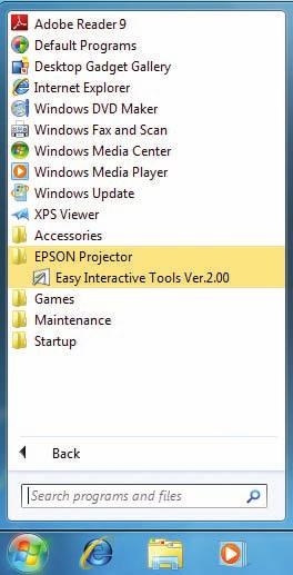 If you see Easy Interactive Tools Ver. 2.00, the software is installed.