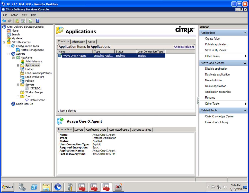 Citrix Delivery Controller: Change the icon or accept the default.