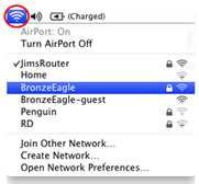 2. Select the wireless network name of the router you want to connect to. 3.