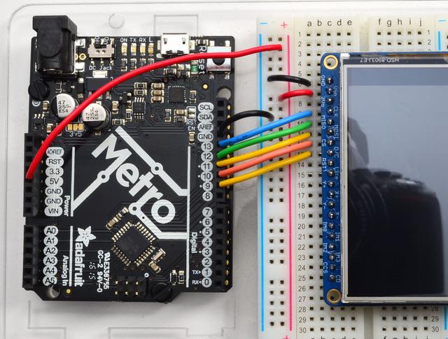 Install Adafruit ILI9341 TFT Library We have example code ready to go for use with these TFTs. It's written for Arduino, which should be portable to any microcontroller by adapting the C++ source.
