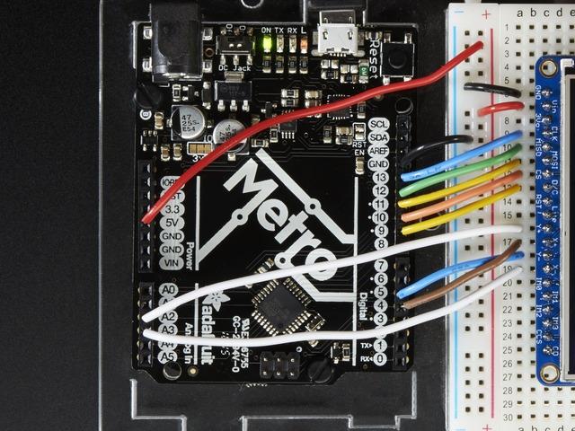Load up the breakouttouchpaint example from the Adafruit_ILI9341 library and try drawing with your fingernail!