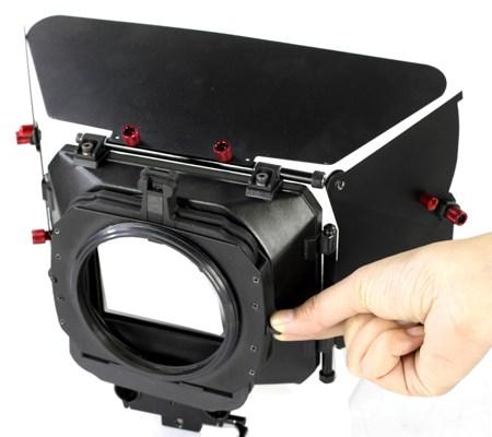 as shown in the image Insert the filter holders to your matte box as