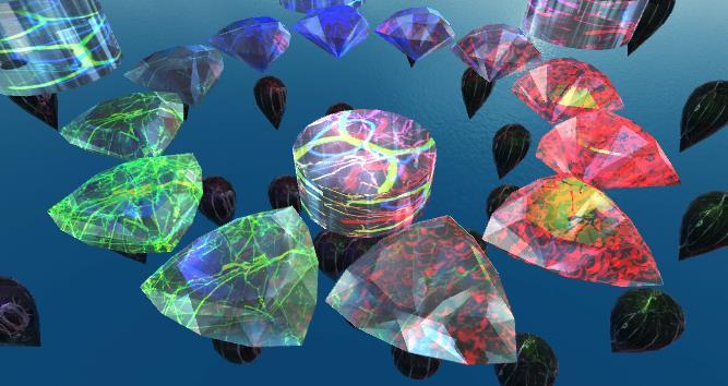 Shader 6: Alexandrite Alexandrite is an gemstone with very special properties. Its appearance depends on the color of the light. For example such gem is yellow in sunlight and blue in red light.