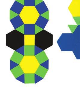00 A geometric puzzle containing equilateral triangles, squares, hexagons,