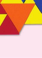 Three sizes of colourful equilateral triangles,