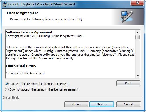License Agreement To continue the installation process, you must