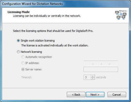 Licensing Mode Here, you select the type of licensing you are using for DigtaSoft Pro.