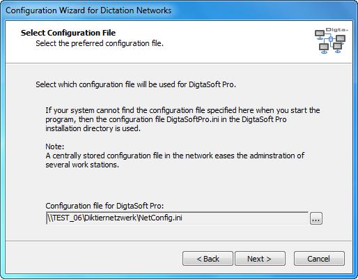 connect DigtaSoft Pro to the dictation network.