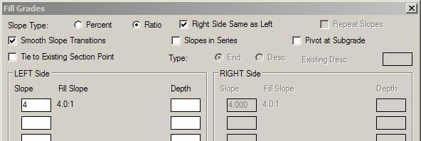 See example below for creating the Cut Grades vi. Click OK to finish and close the dialog box and return to the Design Template Editor. b. Set Fill grades i.