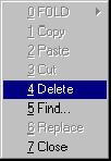 1 Program editing (continued) 1.4 Working with the program editor 1.4.1 Delete Use the arrow keys to move the edit cursor to the line you want to delete.