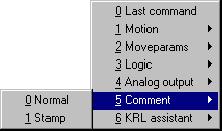 User Programming 2.6 Comment For the purpose of giving your programs a clearer structure, comment lines should be inserted containing texts explaining the program modules.