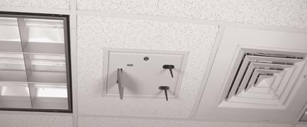 The ceiling enclosures are plenum rated by UL and may be used in environmental air spaces.