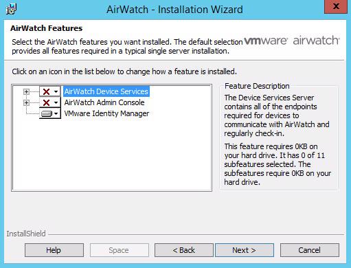Chapter 4: Application Server Installation 7. The AirWatch Prerequisites screen displays to ensure that you meet the requirements.