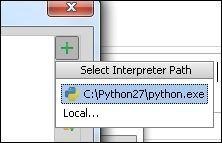 Select the interpreter from Select Interpreter Path. 5.