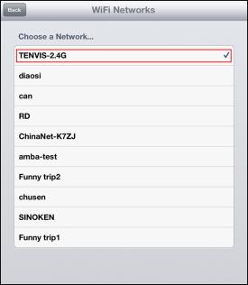 Select your Wi-Fi connection or network ID (SSID).