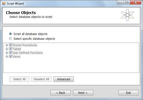 Installation and deployment 35 Click Next and confirm that you wish to generate the required SQL