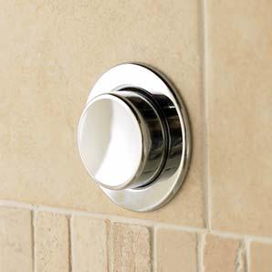 These stylish buttons, available in chrome and stainless steel, provide a