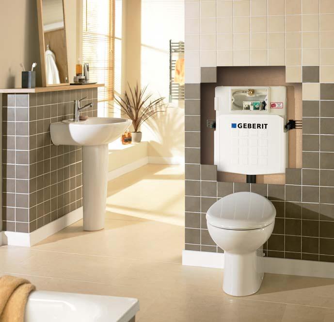 Concealed systems retain the floor-standing WC look, but add an extra contemporary dimension to the design of your bathroom by hiding unsightly plumbing to create smooth, clean lines that