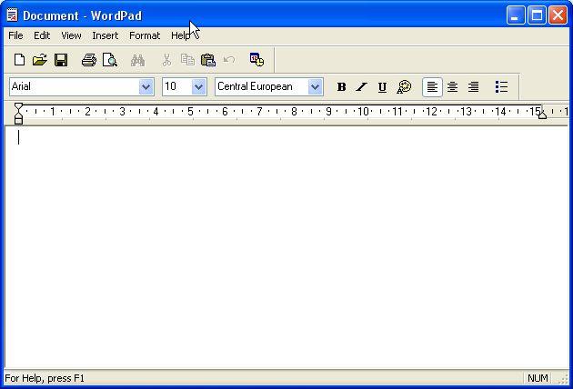 Prozori Preko Start izbornika pokrenite WordPad Start Programs ili All Programs Accessories WordPad Elementi prozora Naslovna traka (The title Bar) nalazi se na vrhu prozora svih programa, mapa i