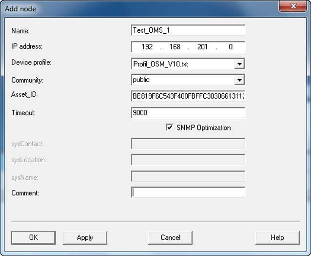 Examples 3.5 SNMP communication with OPC 3. Confirm your entries by clicking "OK". 4. The settings are visible in the window of the plant configuration.