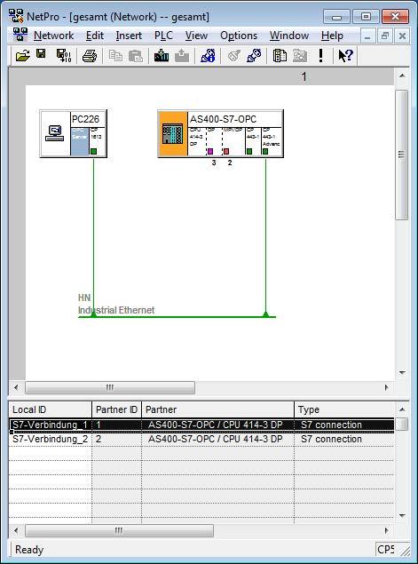 4.2 SIMATIC NCM PC project engineering tool Follow the steps below: 1. Select the application to which you want to assign a connection. 2. Enter the desired connection type.