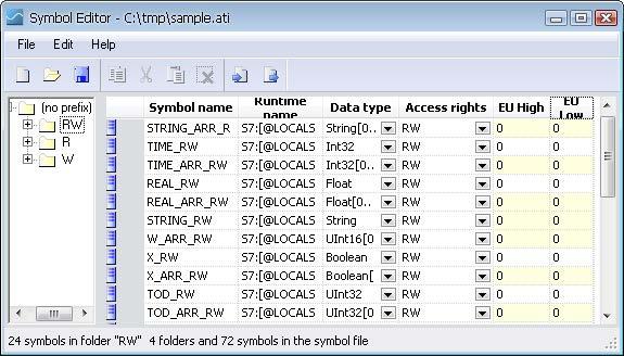 4.4 Symbol Editor Structure Analogous to the folder and files in the file system, the symbol file contains folders and symbols.